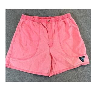 VINTAGE 90s Ocean Pacific OP Shorts Mens Medium Pink Elastic Waist Swim Trunks